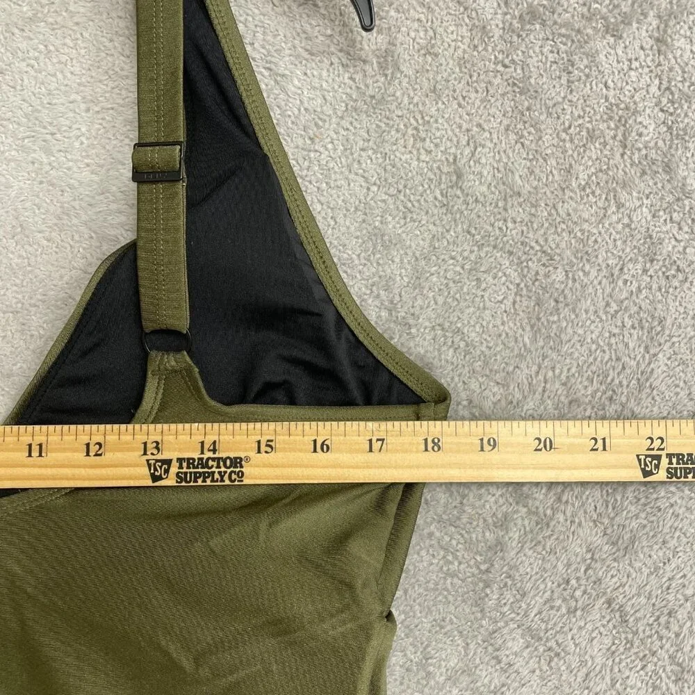 💥   Olive Green Twist Front One Piece Swimsuit N0967 - Picture 6 of 13